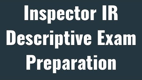 Inspector Inland Revenue, Descriptive Exam Preparation I 03033244555