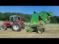 Heuernte 2018 Rundballenpressen mit Massey Ferguson  und John Deere 592