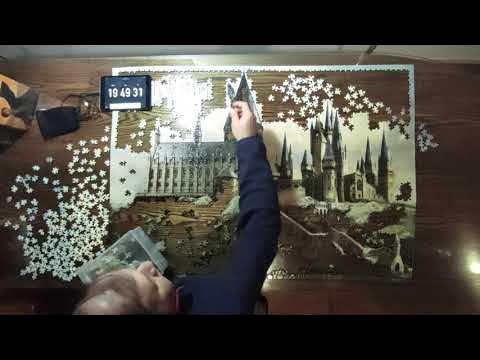 Timelapse of 3000 piece Harry Potter puzzle 