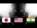 Pain’s "ALMIGHTY PUSH" (Japanese vs English vs Indian dub)