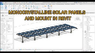 Monocrystalline Solar Panels and Mount in Revit