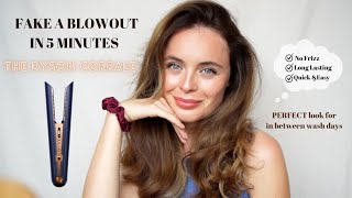 How to fake a 90's blowout with a hair straightener | Dyson Corrale Tutorial