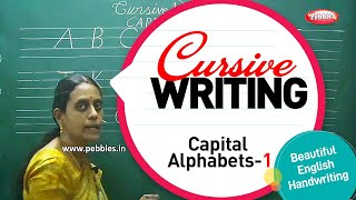 cursive writing capital alphabets part 1 cursive writing for beginners english handwriting