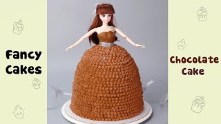 Brown Princess Cake Decorating Idea