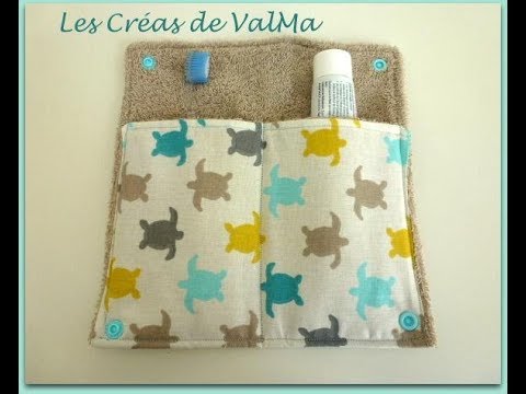 Pochette nomade range brosse à dents avec tissus sans sens du motif - ValMa  Créas 