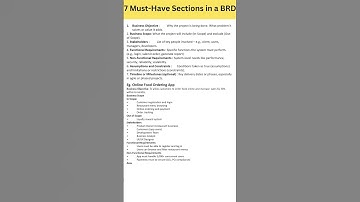 English | Top 7 Must-Have Sections in a BRD | Business Analyst | AnalyticMind Academy
