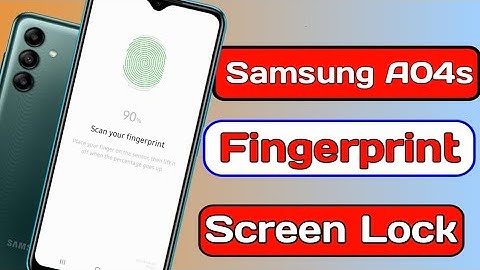 Samsung A04s Display Fingerprint Lock | How to set fingerprint screen lock in samsung a04s mobile