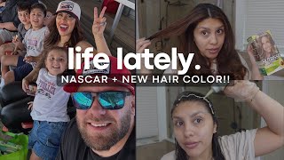 🚨COLORING MY HAIR!🚨 I TRIED GARNIER NUTRISSE BOX DYE &amp; LOVE THE RESULTS! + PLAN MY OUTFIT FOR NASCAR