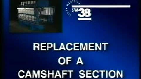 Replacement of a camshaft section | wartsila |Marine Engine