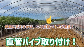 【8/3～6取引してくれる方優先！】ビニールハウス ビニールハウスの見た目は、1番上の直管パイプが重要です！これが