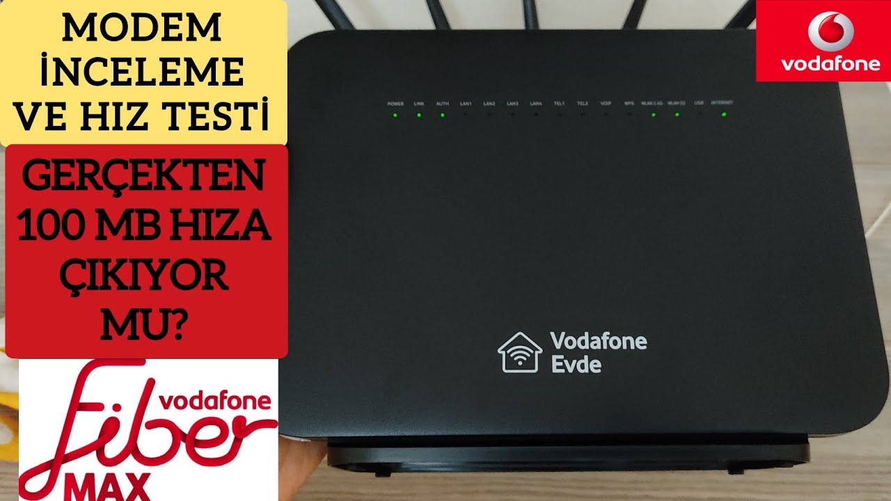 vodafone fiber internet modem ve hiz testi youtube