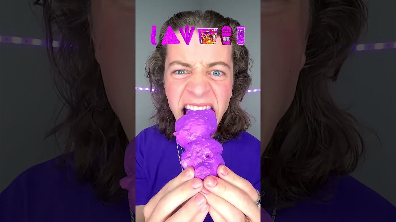 giant purple food ASMR 