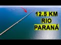 Incrível travessia rio Paraná, entre São Paulo e Mato Grosso do Sul por drone 4k. Ponte Hélio Serejo