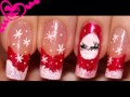 ChristmasSanta SilhouetteNail art design Home Made