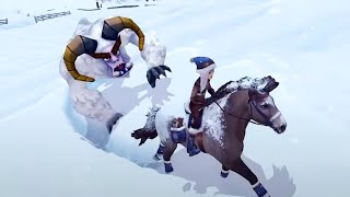Chased By Yeti Boss In The Snow in Star Stable Online
