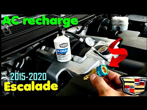 How to recharge AC on Cadillac Escalade  2015-2020