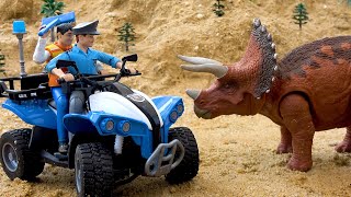 Бригада Полицейских Машин Планирует Расставить Ловушки, Чтобы Поймать Динозавров, Разрушивших Ферму