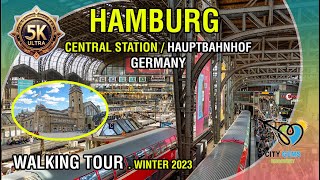 🌟Hamburg Hauptbahnhof🌟 or Hamburg Central Station-Walking Tour - Christmas 2024 - 5K HDR Ultra . NEW