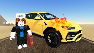 ROBLOX A Dusty Trip FUNNY MOMENTS MEMES -  (LAMBO URUS TRUCK)