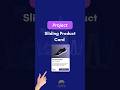 ✨ Sliding Product Card using HTML & CSS | Modern Hover Animation #shorts #htmlcss #webdesign #viral