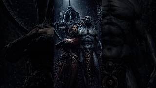 Serana &amp; Vampire Lord Dovahkiin  at Molag Bal's shrine #skyrim #elderscrolls #aiart