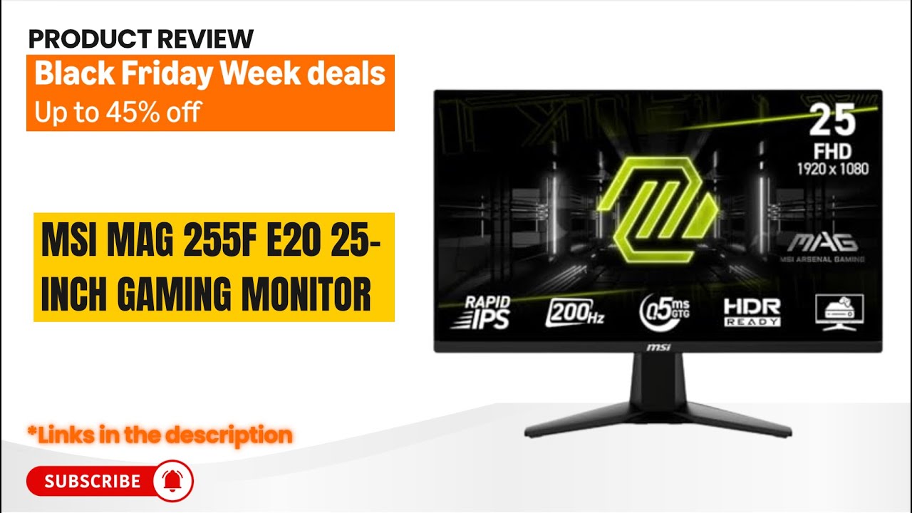 Обзор MSI MAG 255F E20 | Игровой монитор с быстрой IPS-матрицей 200 Гц и откликом 0,5 мс! Бюджетн...