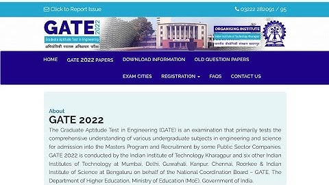 GATE 2022 Admit Card Download – Registration, login, Notification, Direct Link