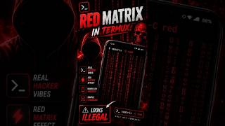 Red Matrix Effect on Android 😳☠️ | Termux Hacker Screen