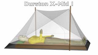 Tarptent Dipole 1 DW and Durson X-Mid 1 Volume Comparison