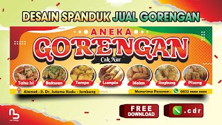 Desain Spanduk Gorengan (Free CDR) - #nurdesigns