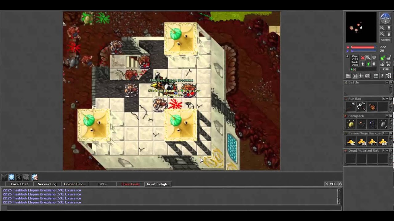 [TIBIA] E é assim que caço Mutated Rat para a task - YouTube