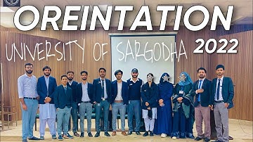 Orientation CS&IT 2022 | University of Sargodha