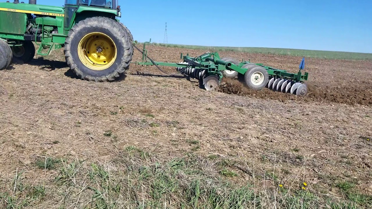 Disking the oat field! YouTube