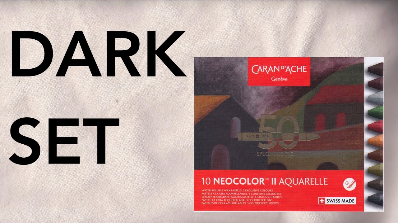 E03 Dark Set – Caran d’Ache Neocolor II 50th Anniversary | Swatches, Lab Mapping & Color Match