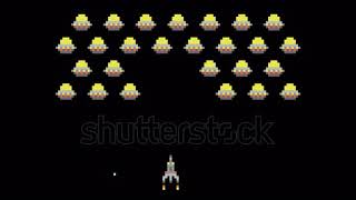 Space Arcade Space Video Game Animation Concept VIDEO FOOTAGE BY SHUTTERSTOCK INDIA screenshot 5
