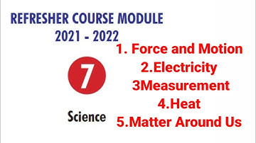 7th standard science Refresher course English medium 1to 5 @Kanishai
