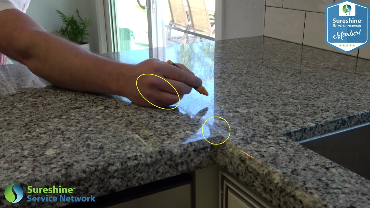 Repair a chip in granite counter top - fast and easy diy  repair/professional results 