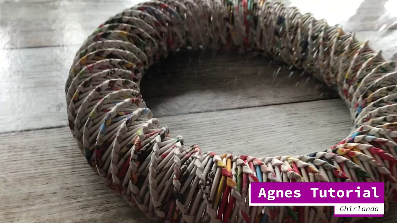 COME CREARE UNA GHIRLANDA CON LE CANNUCCE DI CARTA | Agnes Tutorial