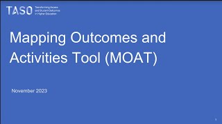 Launch: TASO's Mapping Outcomes and Activities Tool