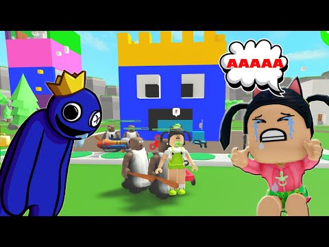 BEBÊ FUGINDO DOS AMIGOS COLORIDOS DO BABÃO MALVADO! Roblox