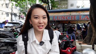 Anthony Bourdain's recommended Lunch Lady, visit China town in Saigon, and eat broken rice