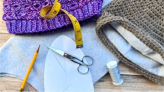 Lining a Crocheted Hat with Fleece