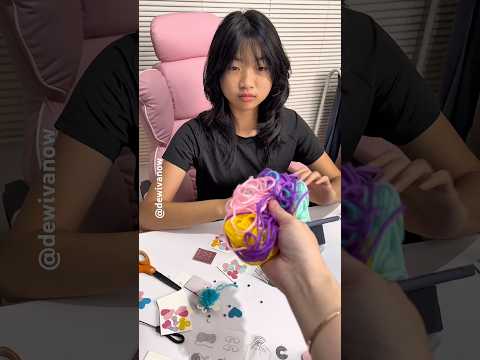Suru cece buat pesenan kalian #dewivanow #pompom #wool #benangwol #craft