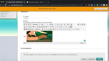 How to Post to a Discussion Board in Blackboard