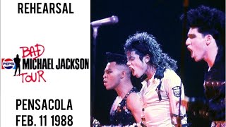 Michael Jackson - Bad Tour Live Rehearsal in Pensacola (February 10?, 1988)