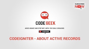 Basic Codeigniter Tutorials - About Active Records