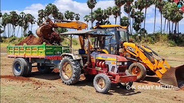 Eicher 485 50hp Range power plus tractor with loaded trolley | jcp and tractor video |  jcb 3dx |jcb