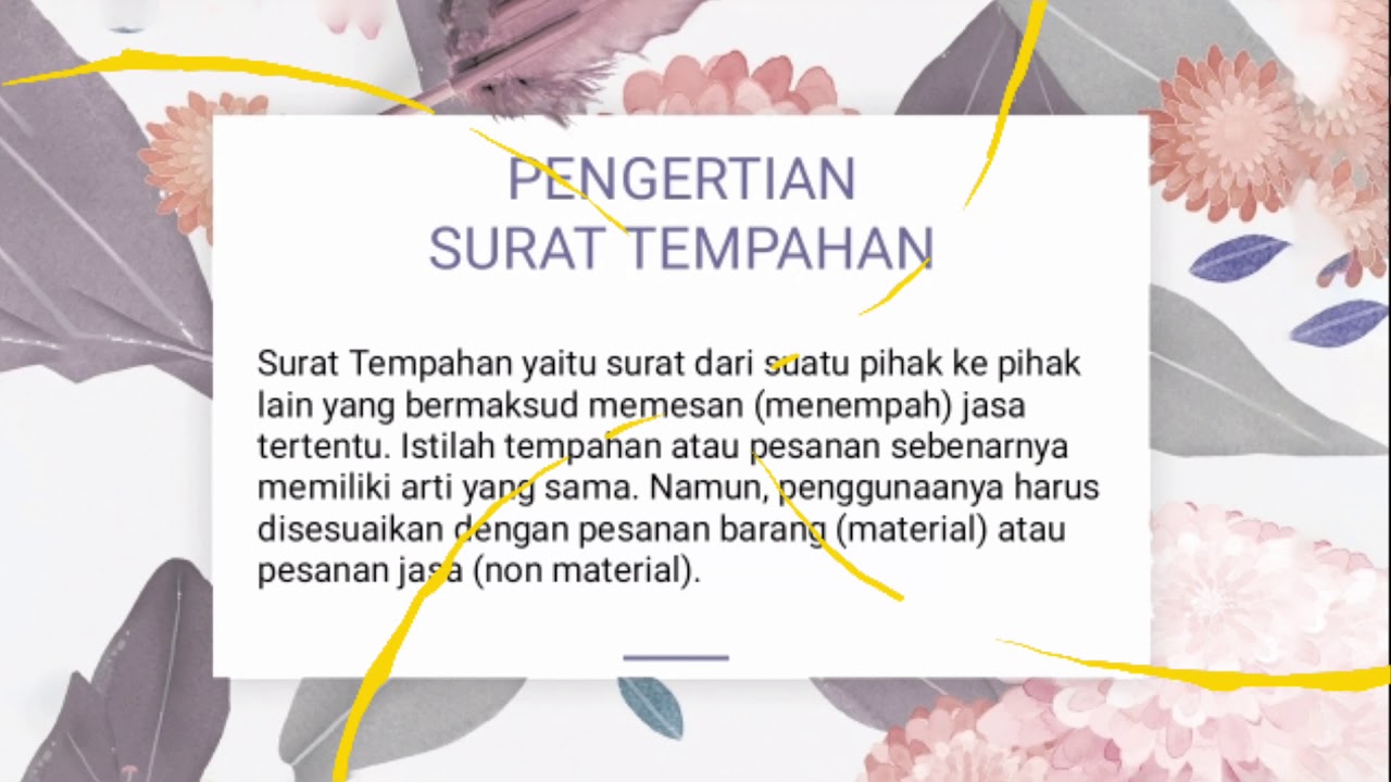 SURAT TEMPAHAN 