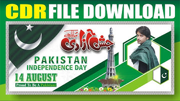 14 august Banner Design in Coreldraw Tutorial  Jashn e Azadi Flex Poster Design 2022