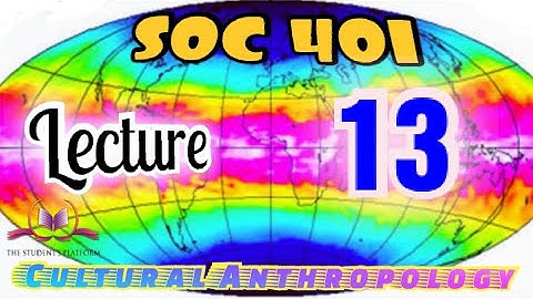 SOC 401 || Lecture 13 || Anthropology ||Short VU Lectures